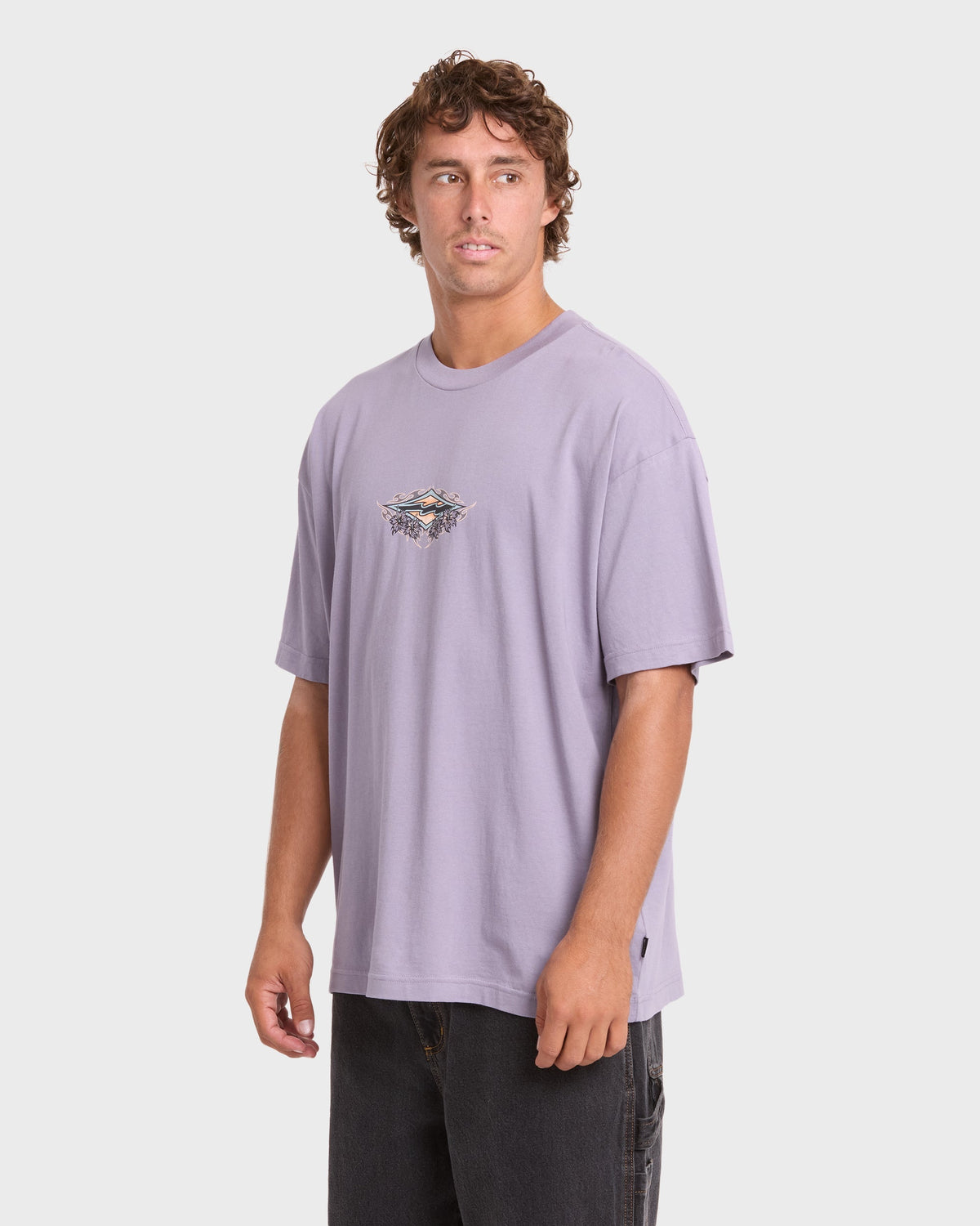 Biscus OG Short Sleeve Cotton T-Shirt - Purple Ash